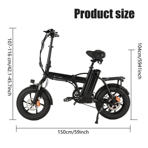 CMACEWHEEL AC16 350W 16" Vélo électrique pliant – Image 2