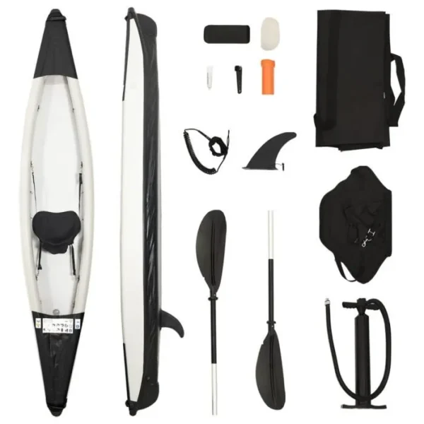 Kayak gonflable noir 375x72x31 cm polyester 31 [cm] – Image 4
