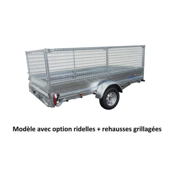 Remorque plateau 1 essieu Lider 1000 Kg - Robust 37380.1 - 3 m – Image 3
