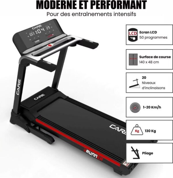 Tapis de course connecté - 20km/h - CARE - RUNNER - KINOMAP – Image 3